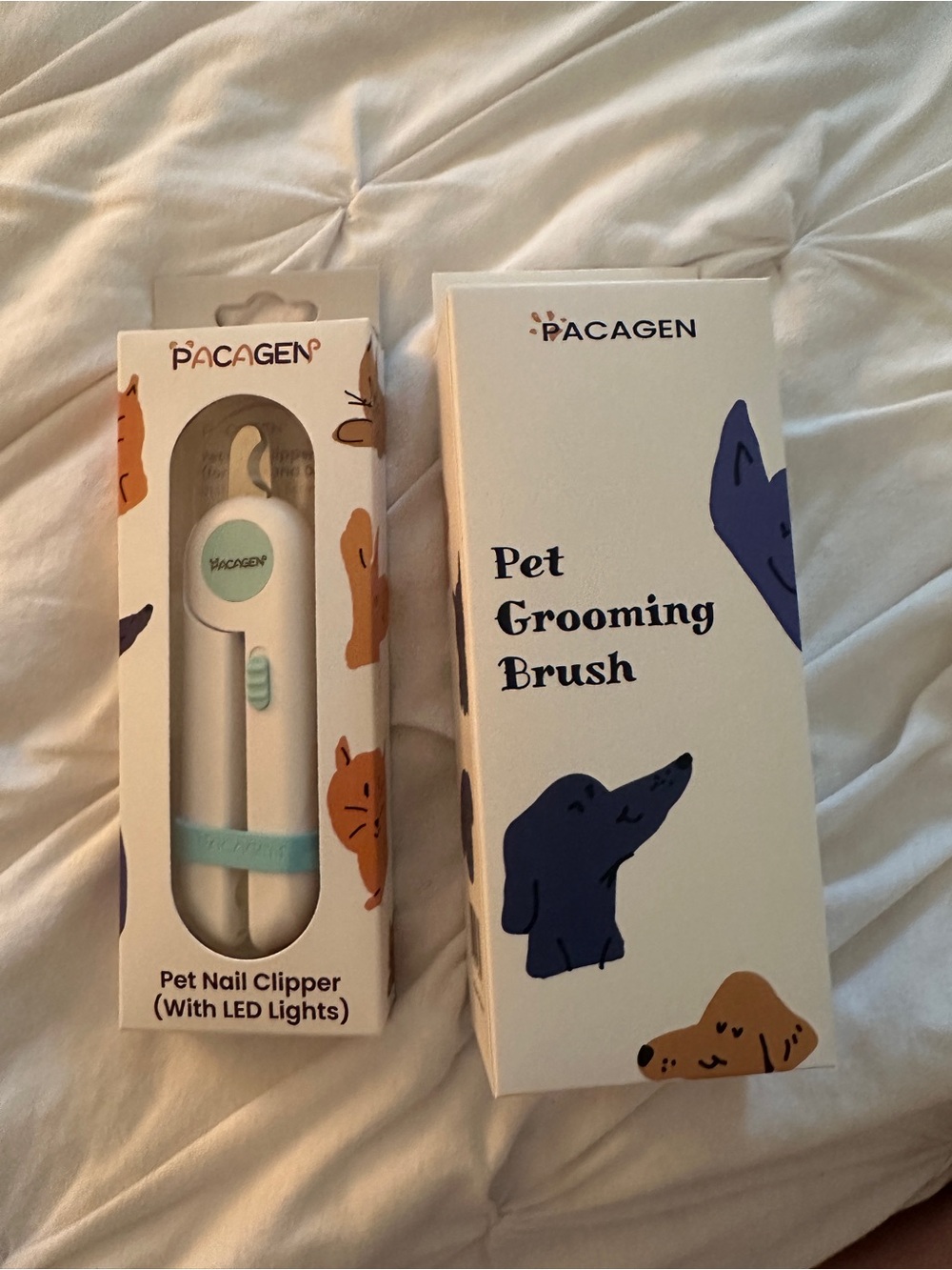Pacagen Pet Nail Clipper and Grooming Brush